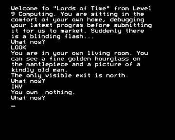 Lords of Time (19xx)(Level 9) screen shot game playing